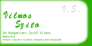 vilmos szito business card