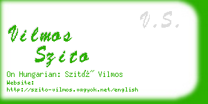 vilmos szito business card